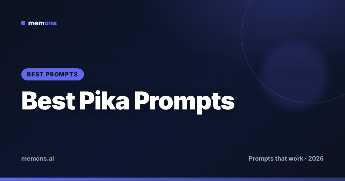 Best Pika Prompts