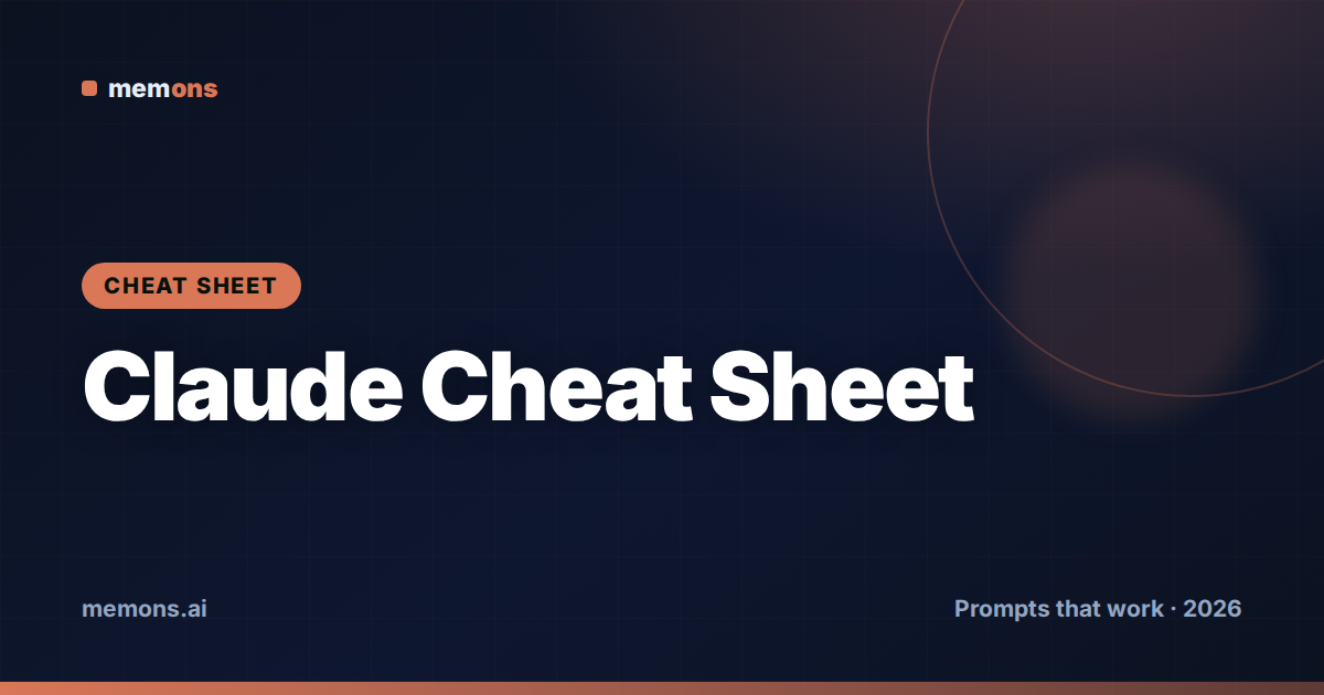 Claude Cheat Sheet