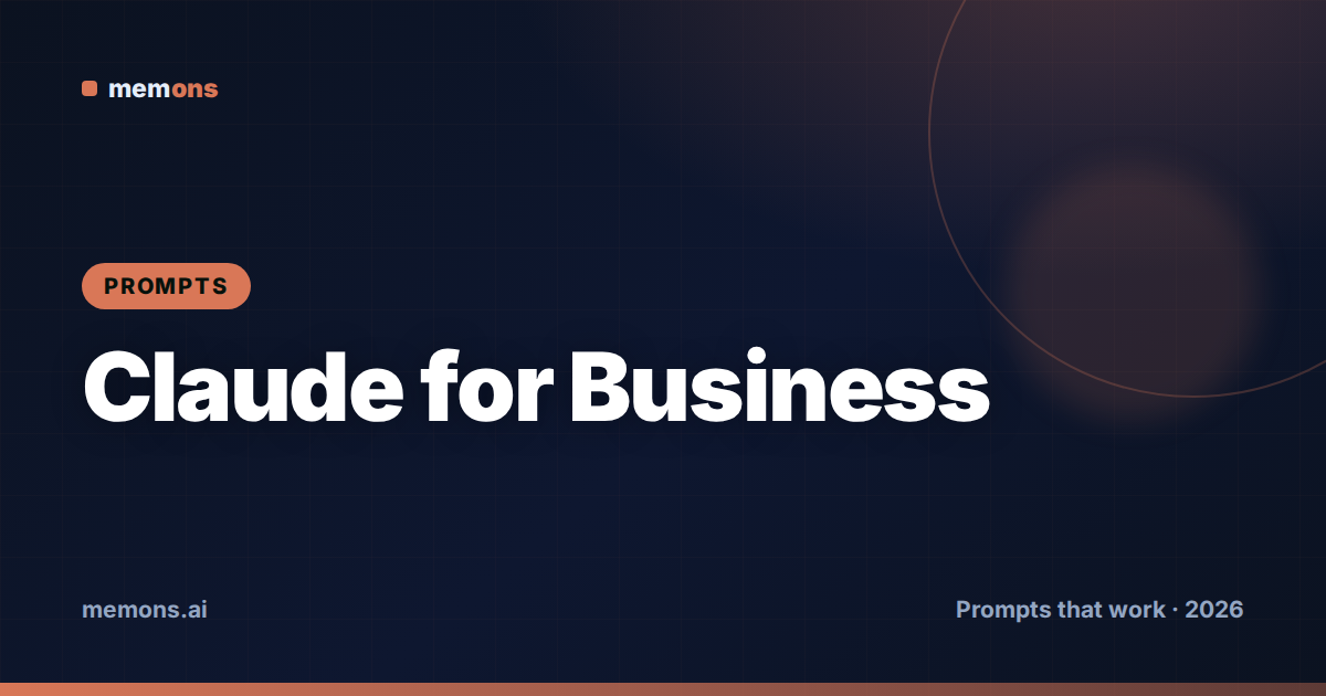 Claude for Business