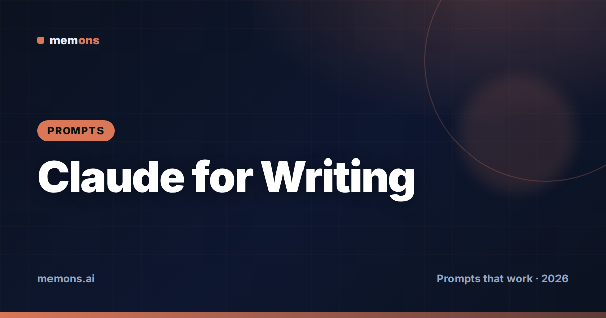 Claude for Writing