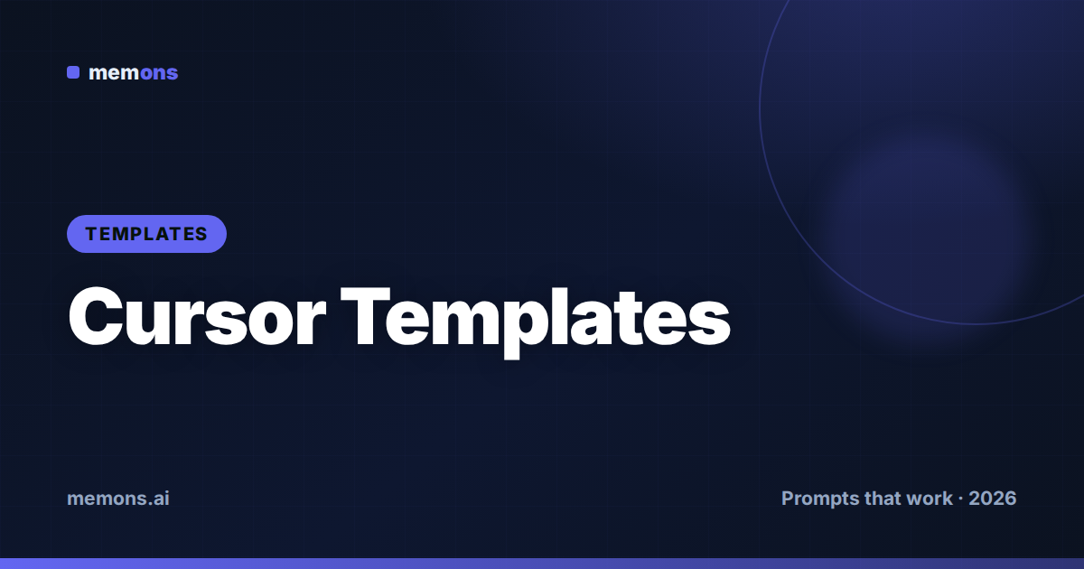 Cursor Templates