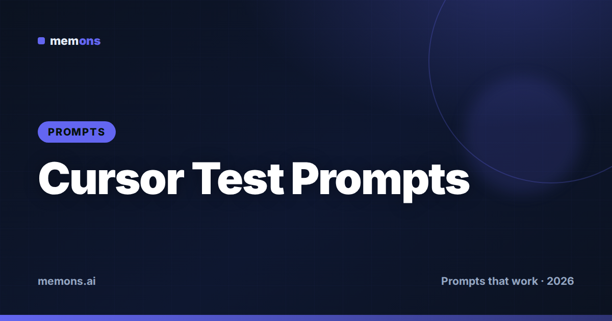Cursor Test Prompts