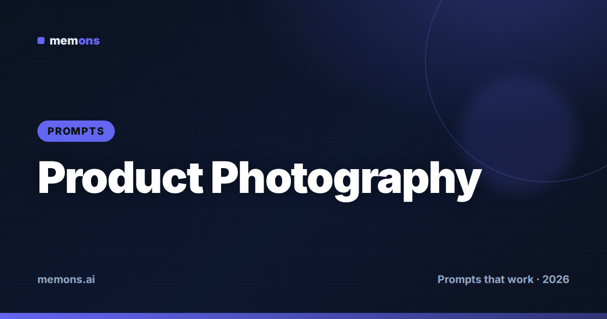 Cover for 24 Flux Prompts for Product Photography (2026)