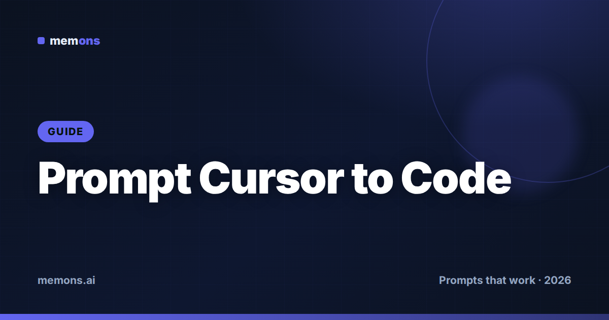 Prompt Cursor to Code