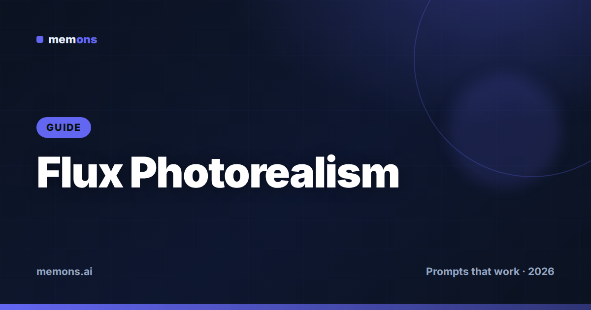 Cover for How to Prompt Flux for Photorealism (2026): Formulas + Examples
