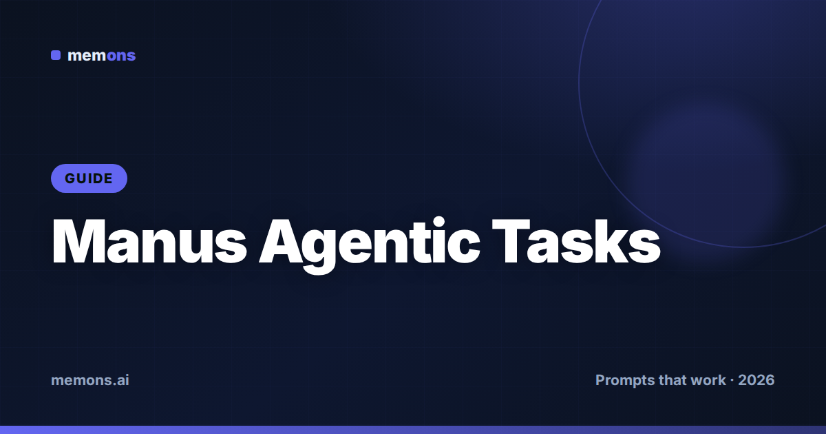 Manus Agentic Tasks