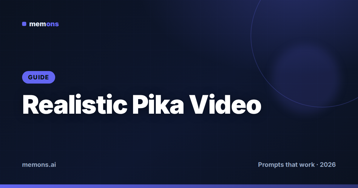 Realistic Pika Video