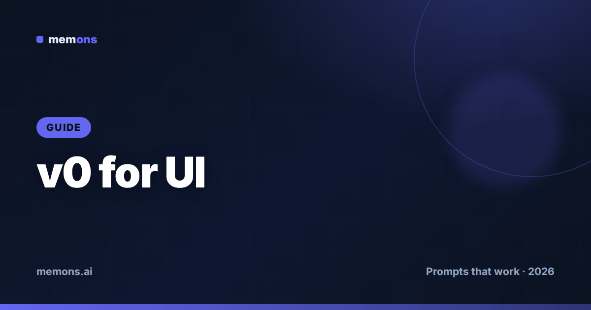 v0 for UI