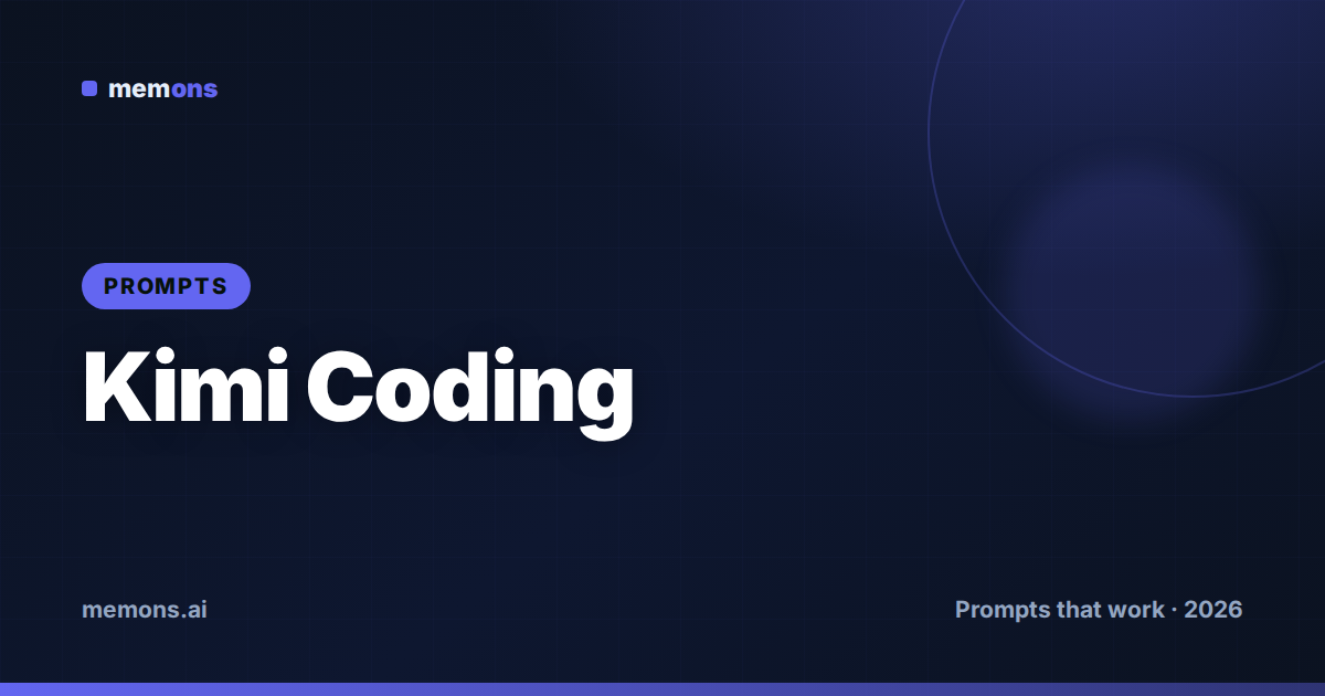 Kimi Prompts for Coding