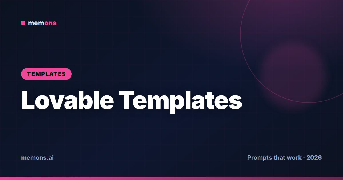 Lovable Prompt Templates
