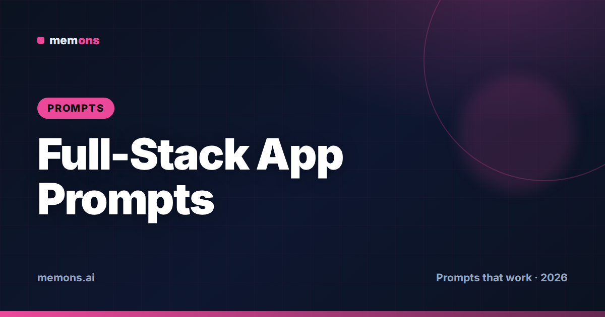 Lovable Prompts for Full-Stack Apps