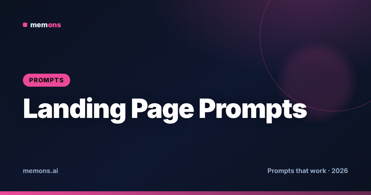 Lovable Prompts for Landing Pages
