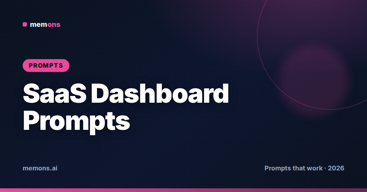 Lovable Prompts for SaaS Dashboards