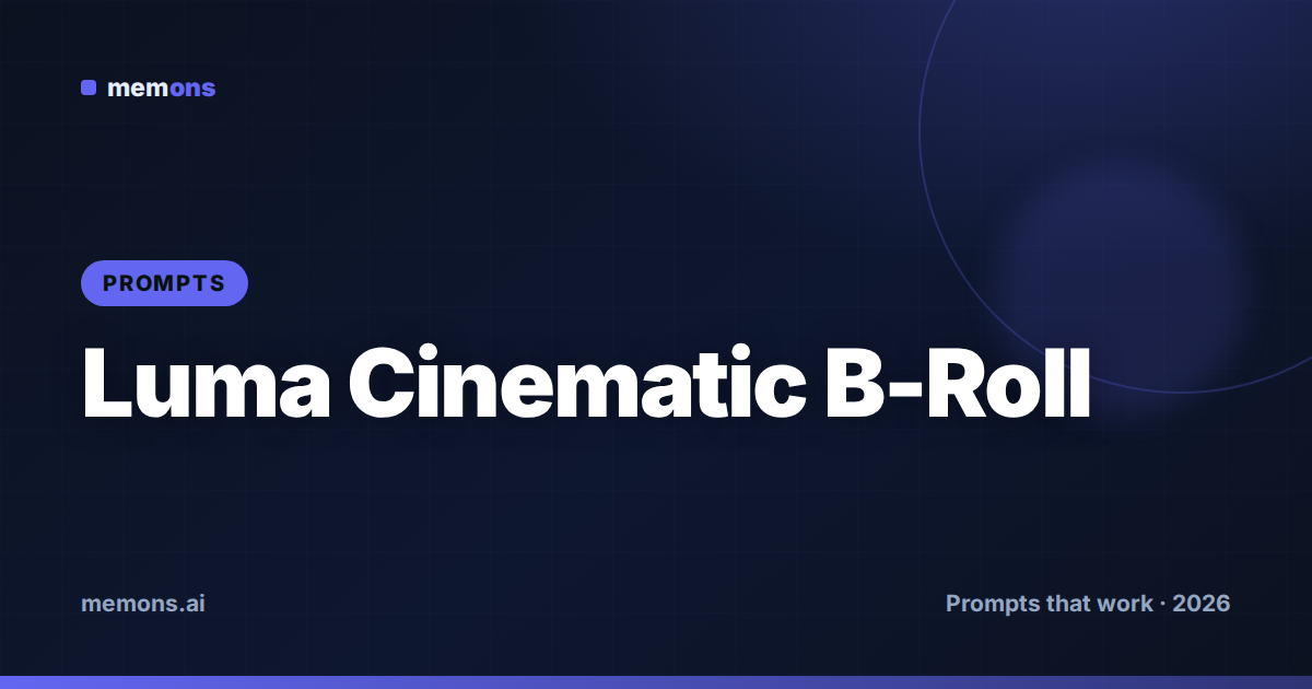Cinematic B-Roll