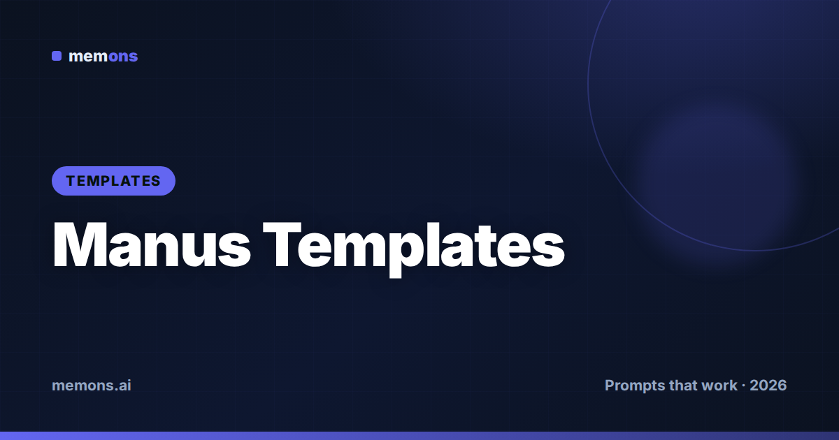 Manus Templates