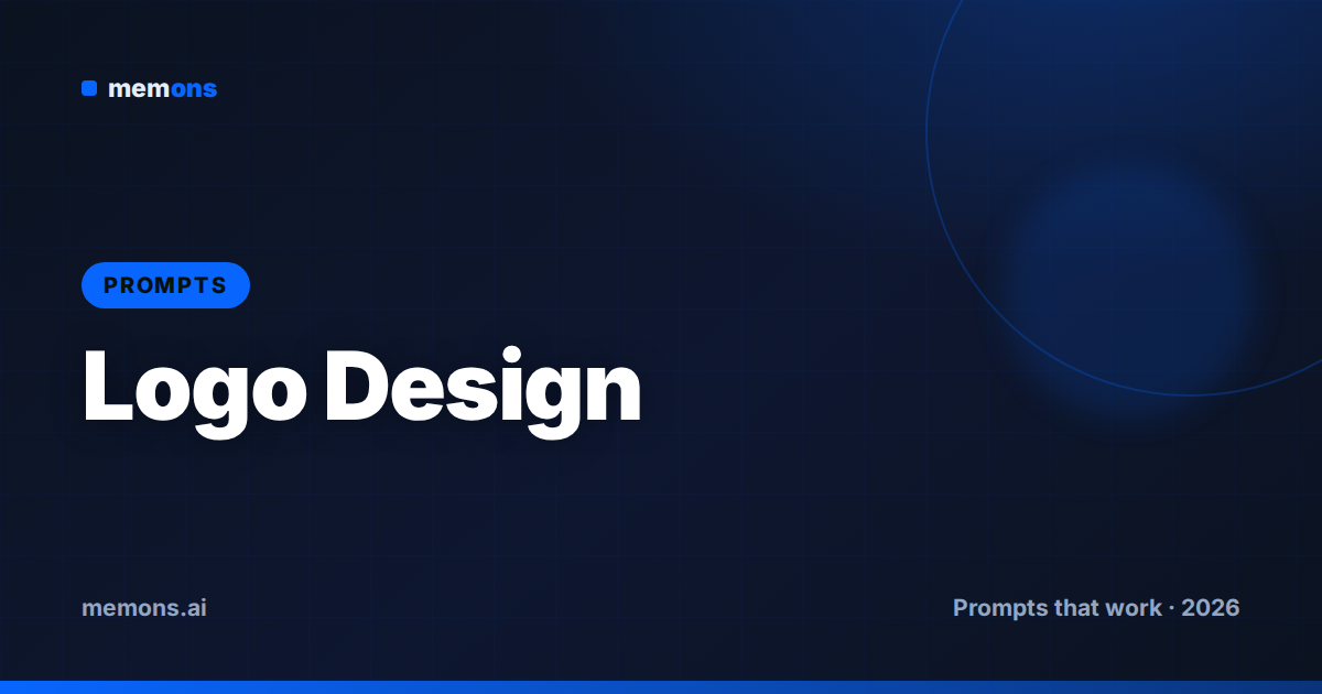 Cover for 28 Meta Muse Image Prompts for Logo Design (2026)