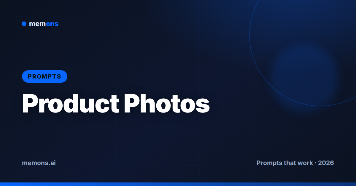 Cover for 26 Meta Muse Image Prompts for Product Photography (2026)