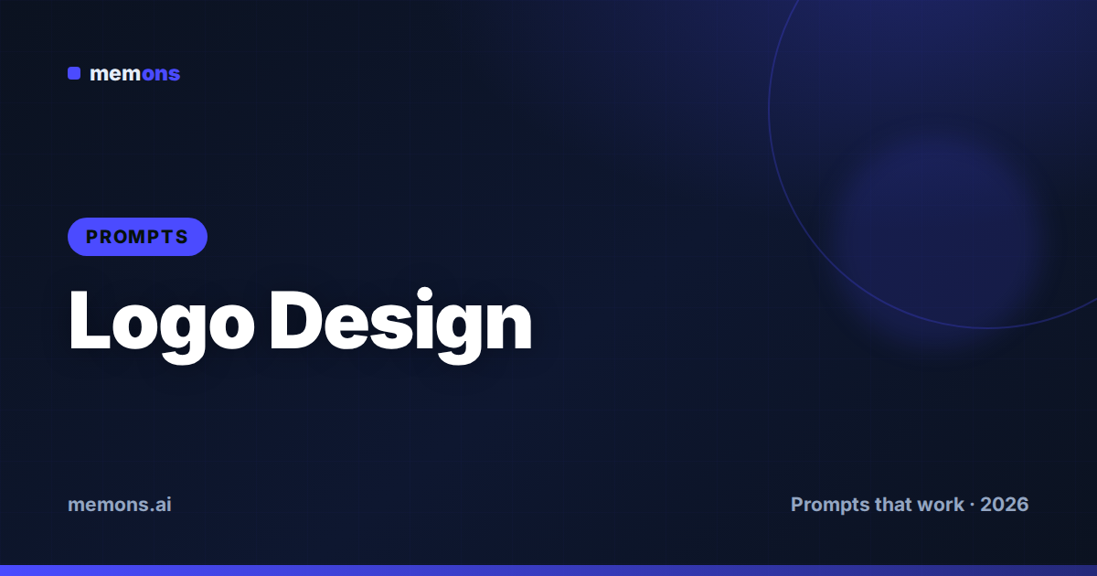 Cover for 30 Midjourney Prompts for Logo Design (2026)