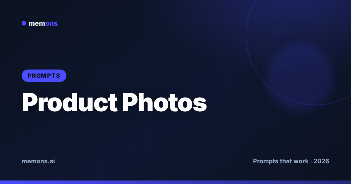 Cover for 24 Midjourney Prompts for Product Photography (2026)