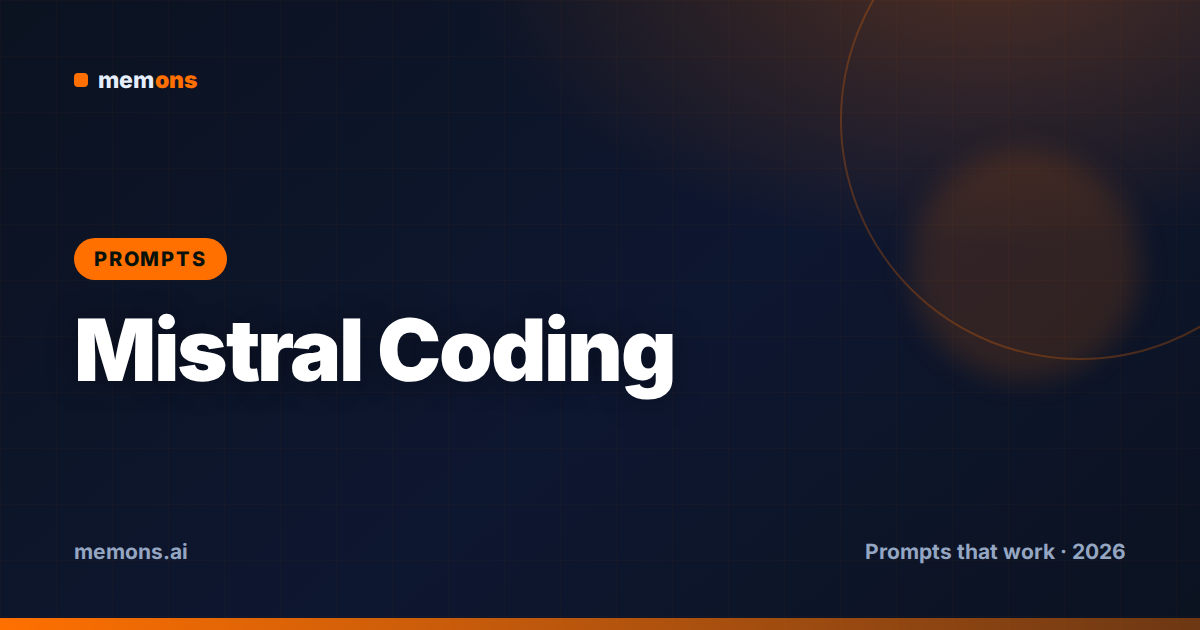 Mistral Coding Prompts