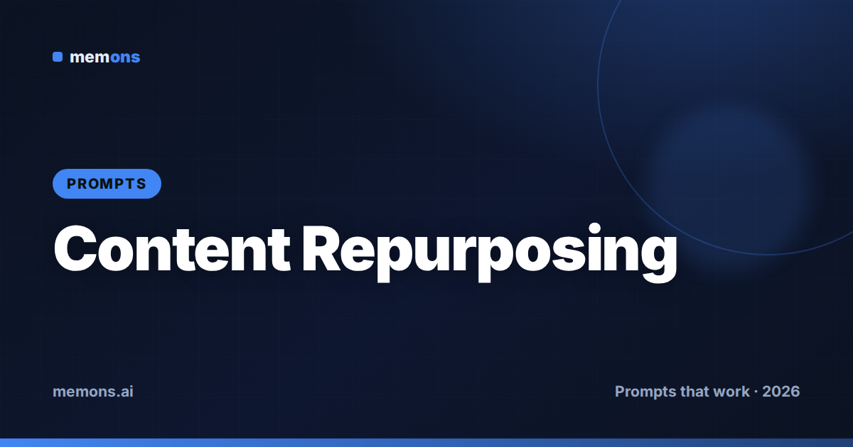 Cover for 22 NotebookLM Prompts for Content Repurposing (2026)