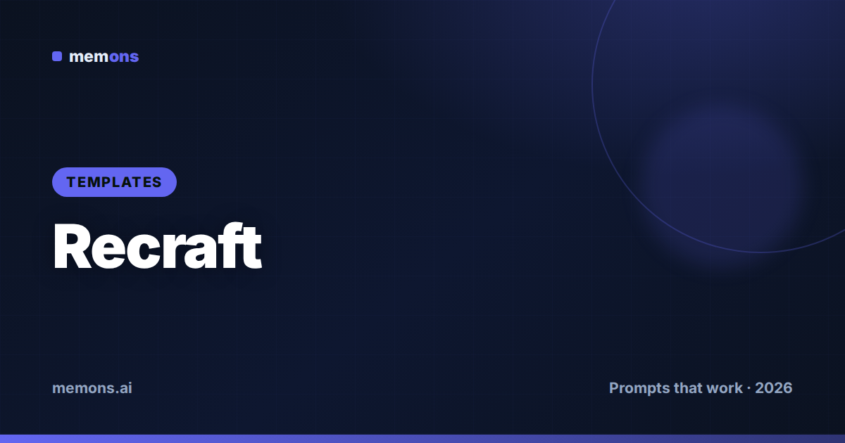Recraft Prompt Templates