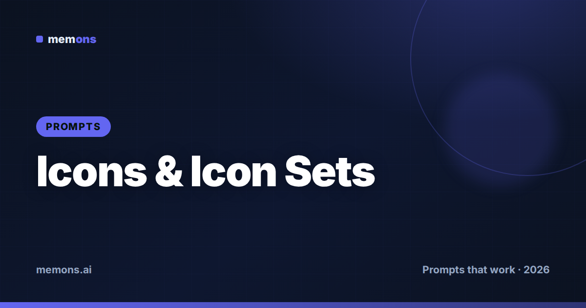 Recraft Prompts for Icons
