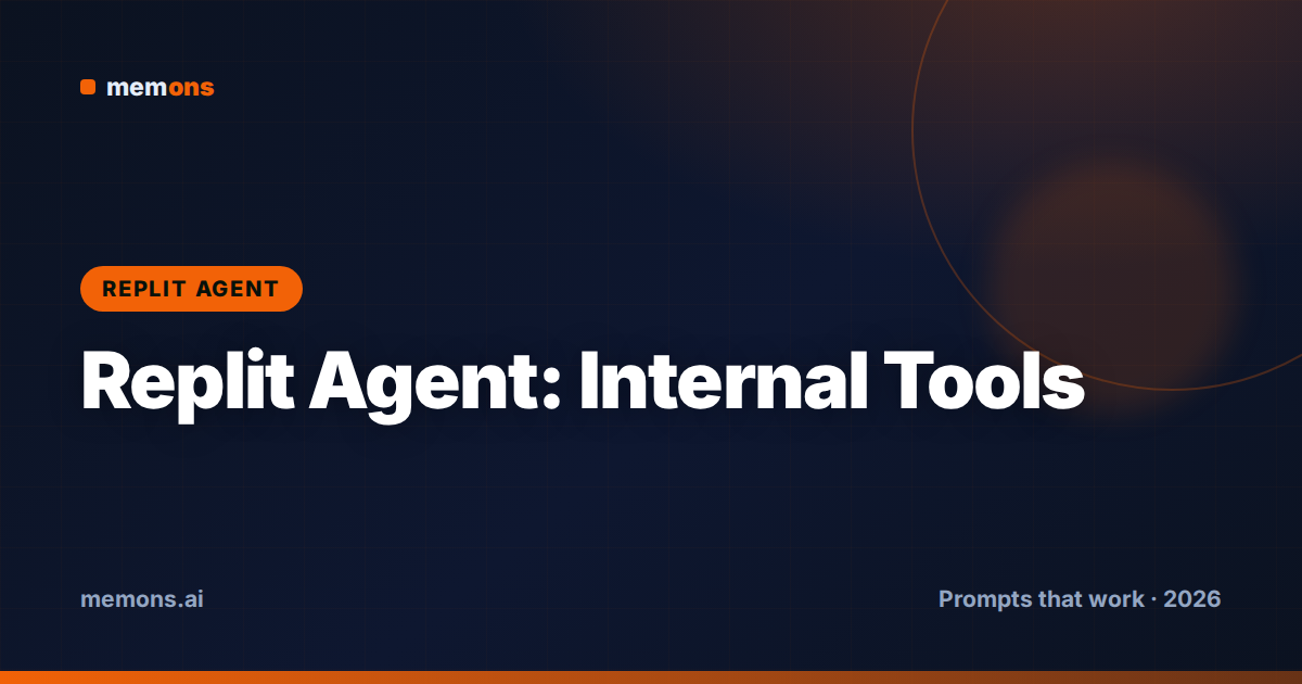 Cover for 26 Replit Agent Prompts for Internal Tools & Dashboards (2026)