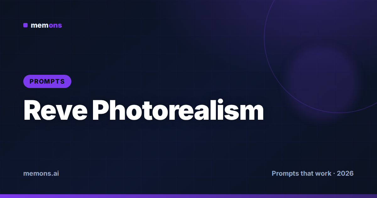 Reve Photorealism