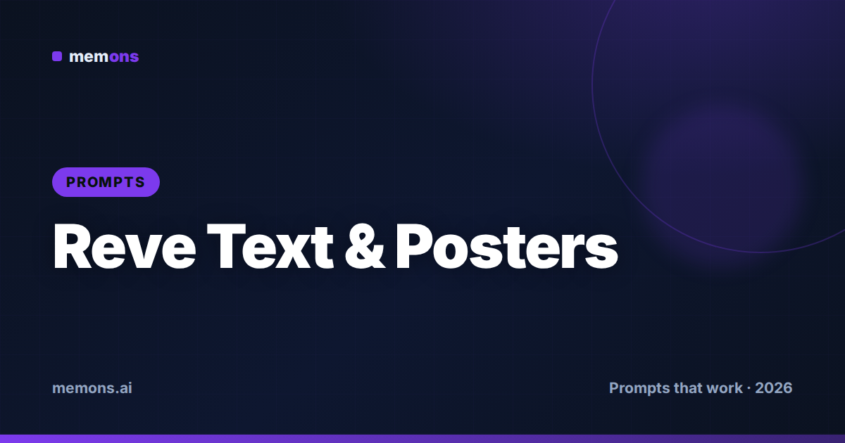 Reve Text & Posters