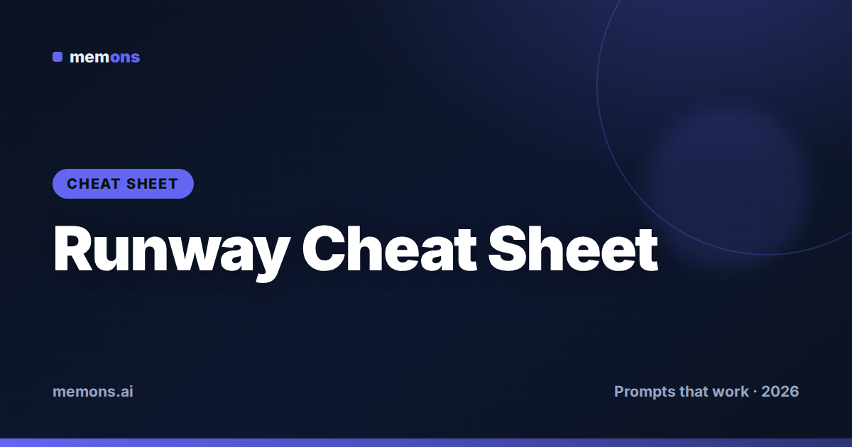 Runway Cheat Sheet