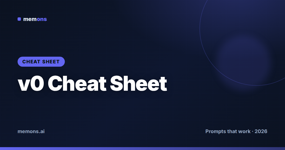 v0 Cheat Sheet