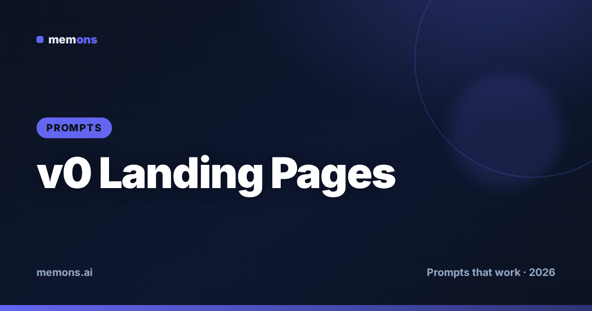 v0 Landing Pages