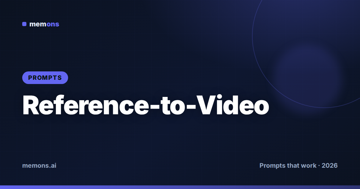 Cover for 24 Vidu Prompts for Reference-to-Video (2026)